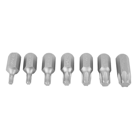 Top Notch 40 Pc Hex Star Torx Spline Bit Set With 1/2 And 3/8 Inch Drive Crank Tool Kit Built From Durable Alloy Steel For Heavy Duty Jobs Fast Bit Swaps And Handy Blow Molded Case Storage, six alloy steel Torx bits