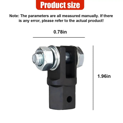 Heavy Duty Scissor Jack Drill Adapter For Vehicles with carbon steel construction, showing dimensions of 0.78in and 1.96in.