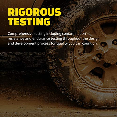Mud-covered wheel demonstrating rugged testing for Wheel Bearing And Hub Assembly Fits Toyota Yaris Prius C And Scion Iq 2006 2007 2008 2011 2012 2014 Yaris Models For Smooth Steering Quiet Ride And Long Lasting Reliability With Durable Construction For Easy Install And All Weather Performance.