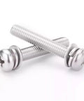 M3 Phillips Pan Head Machine Screws Kit 50 Sets Of 304 Stainless Steel Bolts With Washers And Gaskets Fully Threaded M3x40mm