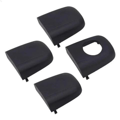 Upgrade Your Ride With This Super Cool Car Door Handle Ends Cap Trim Kit That Snaps Right On For Peop, 307 C2 And C3 Models To Make It Look Fresh With A Smooth Black Finish That Looks Lit. black plastic 4-piece snap-on door handle caps