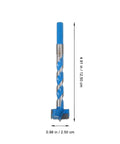Front view of BEBEMOKO 25x125mm hard alloy wood drill bit with extended thread and blue coating