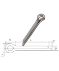 Top Tier 304 Stainless Steel Cotter Pins Assortment Kit With Corrosion Resistant Wave Shape Design For Heavy Machinery Metalworking and Fastening Jobs, single cotter pin with dimensions