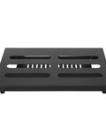 Gig Ready 18 By 11.8 Inch Guitar Pedal Board With Built In Power Supply Tray Durable Aluminum Build Rugged Black Finish
