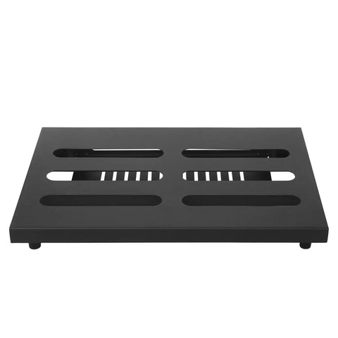 Gig Ready 18 By 11.8 Inch Guitar Pedal Board With Built In Power Supply Tray Durable Aluminum Build Rugged Black Finish