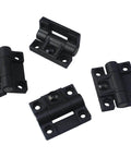 4 Pack Black Plastic Adjustable Position Control Hinges For Wood Doors With Countersunk Holes Durable Torque Hinge Hardware