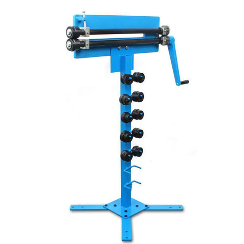 Pro Grade Bead Roller Kit For Sheet Metal With Gear Drive Manual Hand Crank Benchtop Bead Roller Bender 1.2mm with 6 Forming Dies