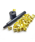 Brass Eyelet Rivets for Holsters 100 Pc Set 8 9 8.4mm Size Gold Color with.294 Inch Under Flange and Quarter Inch Outer Diameter