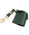 Compact Water Film Holder Case With Keychain Clip And Quick View Waterproof Film Storage Bag For On The Go Camera Gear And Outdoor Shoots Perfect For Photographers shown in green leather with gold clasp.
