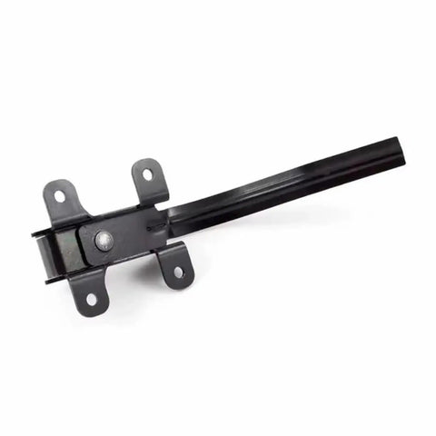 Beefy Rear Door Hinge Set With Check Strap for Sprinter Vans 1995 Through 2006, heavy duty metal and ABS construction, side view