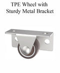 Heavy Duty Four Pack TPE Caster Wheels Featuring Dead Quiet Roll And Never A Scratch Guaranteed, TPE wheel with metal bracket.