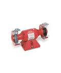 7 Inch No Nonsense Bench Grinder And Buffer With Adjustable Tool Rest, half horsepower 3600 RPM motor, red metal body for tough shop work.
