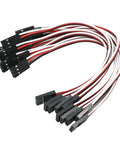 55 Piece 6 Size Male To Female 3 Pin Servo Extension Wires Kit For RC Cars Planes And Helis, Compatible With Futaba JR Receivers, Durable ABS Cables, Easy Setup And Reliable Servo Extensions