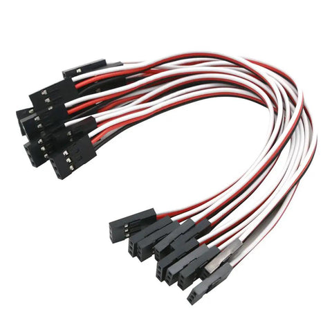 55 Piece 6 Size Male To Female 3 Pin Servo Extension Wires Kit For RC Cars Planes And Helis, Compatible With Futaba JR Receivers, Durable ABS Cables, Easy Setup And Reliable Servo Extensions