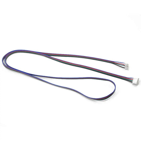 Six Pack Two Meter XH2.54 4 Pin To 6 Pin Terminal Stepper Motor Cables Set For 3D Printer Nema 17 Motors on white background