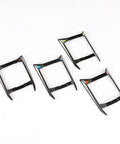 M1 EVO Landing Skids Set Replacement Parts For RC Helicopters Yellow OSHM1211Y, four black skids with colored markers