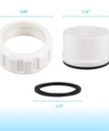 2 Inch Pump Union Replacement Kit For Hayward Salt Chlorine Generators Slip Spa GLX Cell Union with dimensions and O-ring