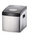Sleek Portable Countertop Ice Maker Machine Runs Super Quiet Generating Crisp Square Ice Cubes Fast Includes Durable Scoop