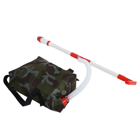 Manual Fertilizer Spreader With Bag For Farm Crops And Garden Use Accurate Measurement Fertilizing Tool with attached tube