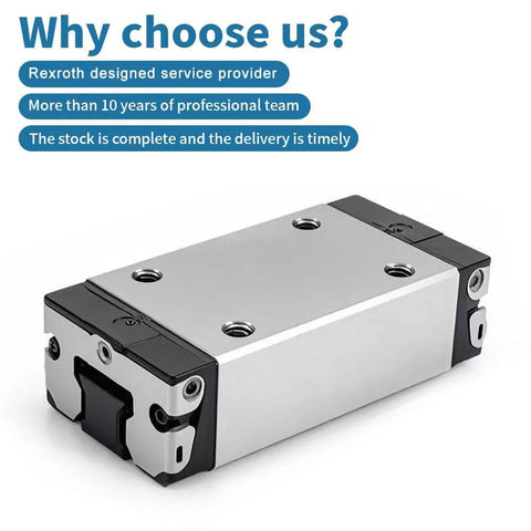 Single SLS Extended Ball Slider Block - Extended slide unit with sealed ball bearing linear guide in silver-black finish.