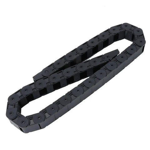 Cable Drag Chain 1 Meter R38 Black Nylon Cable Carrier for 3D Printer and CNC Machines, low noise, heavy load, high wear resistance.
