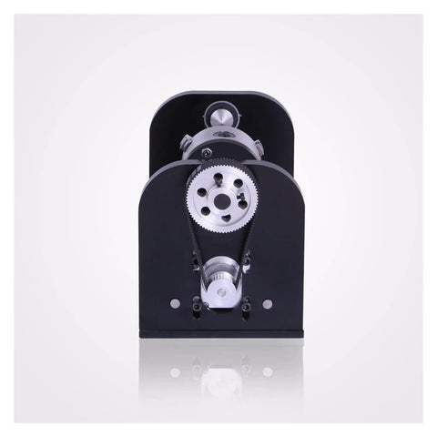 Heavy Duty CNC Router Rotary Axis Attachment For CO2 Engraving Cutting Machine With 80MM Tailstock A-Axis Closed Loop Control, front view.