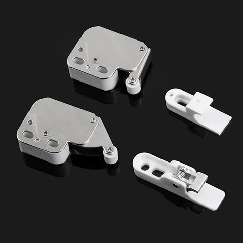 Touch To Open Cabinet Catches Self Locking Drawer Latches Rebound Push To Open No Handle Cupboard Door Hardware For Cabinets