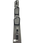 Front view of 5 Pack 1U 19 Inch Server Rack Cable Management Panel With D Ring Hooks For Horizontal Or Vertical Wire And Cord Organizer In Data Centers Pro Grade Durable ABS 1U Mount Made In Taiwan