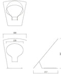 Rock Solid White Steel Stationary Fire Extinguisher Box Featuring A Smooth Baked Coating Finish Wall Mount Safety Cabinet dimensions diagram.
