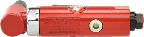 1/4 Inch Air Right Angle Die Grinder With Pistol Grip And Rear Exhaust, 20,000 RPM, compact red design