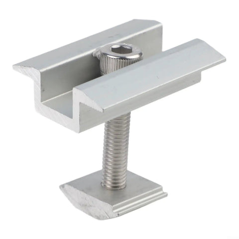 Close-up of single bracket from Five Pack Aluminum Solar Panel Mounting Brackets For Framed And Frameless Modules, Adjustable Rails