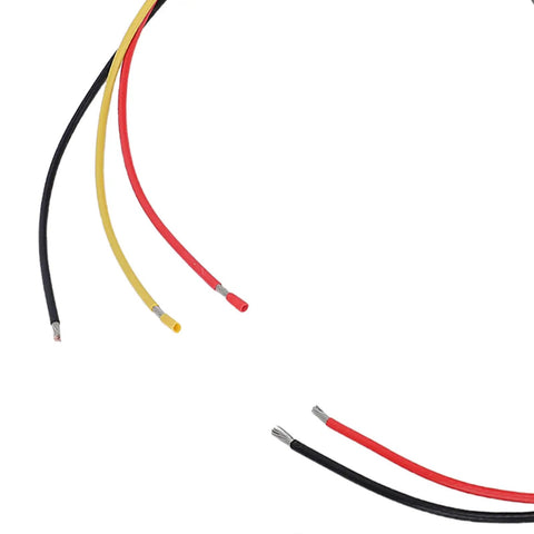 Color-coded wires for 3 Wire Slip Ring With 360 Degree Rotation 30A Power Transfer 22mm Diameter 250RPM Rock Solid Heavy Duty Connector