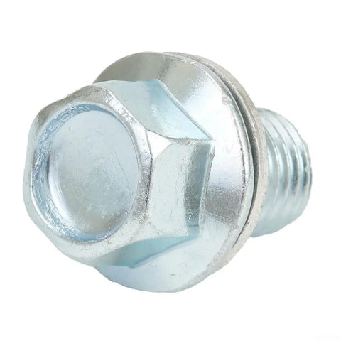 Super Cool Magnetic Oil Drain Bolt M14x1.5 For Honda CX500 CX500C Metal Particle Catcher With Premium Crush Washer Kit To Stop Sludge Buildup And Save Your Engine From Catastrophic Failure Today. silver magnetic oil drain bolt M14x1.5 with crush washer