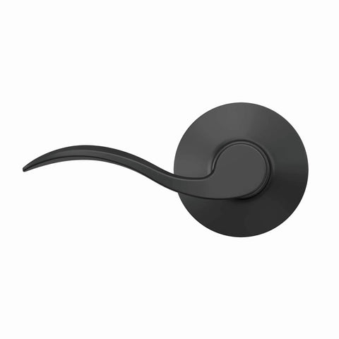 Matte Black Door Lever For Hall And Closet, Non Locking Passage Lock, Easy Install With Self Aligning Screws, Interior Door Handle