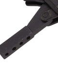 Close-up of Heavy Duty Toggle Clamp Built From High Carbon Steel, showing multiple holes on clamp arm for welding and mechanical projects.