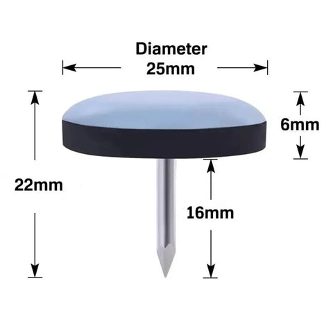 Heavy Duty Chair Leg Floor Protectors And Furniture Sliders With Bumper Glides For Hardwood Surfaces, 25mm diameter size.
