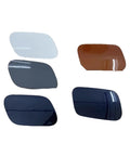 Sleek Exterior Ev Charging Port Cover For Vw Id.4. Five different colored plastic covers displayed for EV charging ports.