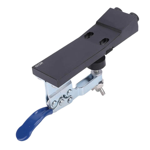 Side view of Pocket Hole Jig Kit With Aluminum Alloy Build Easy Quick Clamp Adjustable Depth And 15 Degree Drill Angle For Precise Pocket Joints