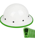 Full Brim Guard For Hard Hats, Rubber Protective Strip With Internal Metal Clip Reinforcement, Abrasion Resistant Hard Hat Accessory, Green