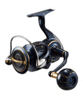 Saltiga 6000P Spinning Reel For Saltwater Fishing, Heavy Duty Performance with 4.9 To 1 Gear Ratio, shown in black and gold finish