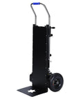 Electric Heavy Duty Beast Stair Climbing Dolly Cart With 1500 Watt Motor And 880 Pound Capacity, side view, black metal frame