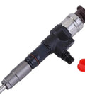 Fuel Injector For V3307 Tier 4 Engine Compatible With KX080-4S M6060HD Heavy Equipment Fuel System Part Precision Delivery For Efficient Combustion And Reliable Performance. black and silver injector with red cap