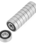 6200 2RS Ball Bearings Set Steel Double Rubber Sealed 10 X 30 X 9mm Low Noise Wheel Bearing Kit For Machinery Equipment Electrical Instruments And Toys High Precision 10 Pack, stacked