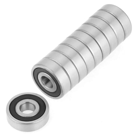 6200 2RS Ball Bearings Set Steel Double Rubber Sealed 10 X 30 X 9mm Low Noise Wheel Bearing Kit For Machinery Equipment Electrical Instruments And Toys High Precision 10 Pack, stacked