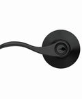 Accent Door Lever With Keyed Entry Lock In Matte Black Easy Install No Brainer Security For Front Or Back Doors Durable Steel