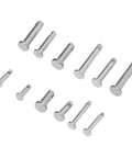12 Size Stainless Steel Clevis Pin Set 44 Pack Assortment Kit For Car Repair And Hardware Projects With Single Hole Flat Round Pins