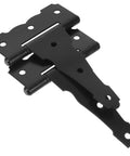 Heavy Duty Gate Hinges With Matte Black T Shaped Iron Two Pack Sturdy Farmhouse Style Decorative Hardware shown in detail