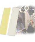 Dead Nuts Reliable Ceramic Glass Platen Liner For Belt Sander Grinder That Slides Right In With No Sweat Super Simple Swap For The Daily Workshop Build Measuring 200 X 50 By 5 Millimeters For Smooth Results, shown with a yellow and white pad.