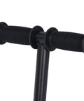 Close-up of Kids Bike Handrail and Rear Seat Armrest for Child Carrier, sturdy aluminum alloy handlebar with soft rubber grip, rust resistant.