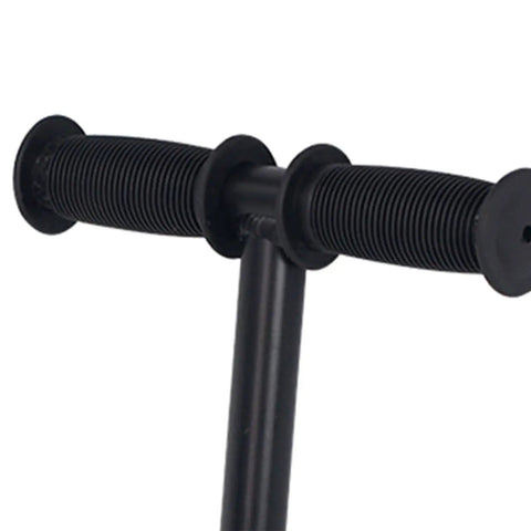 Close-up of Kids Bike Handrail and Rear Seat Armrest for Child Carrier, sturdy aluminum alloy handlebar with soft rubber grip, rust resistant.